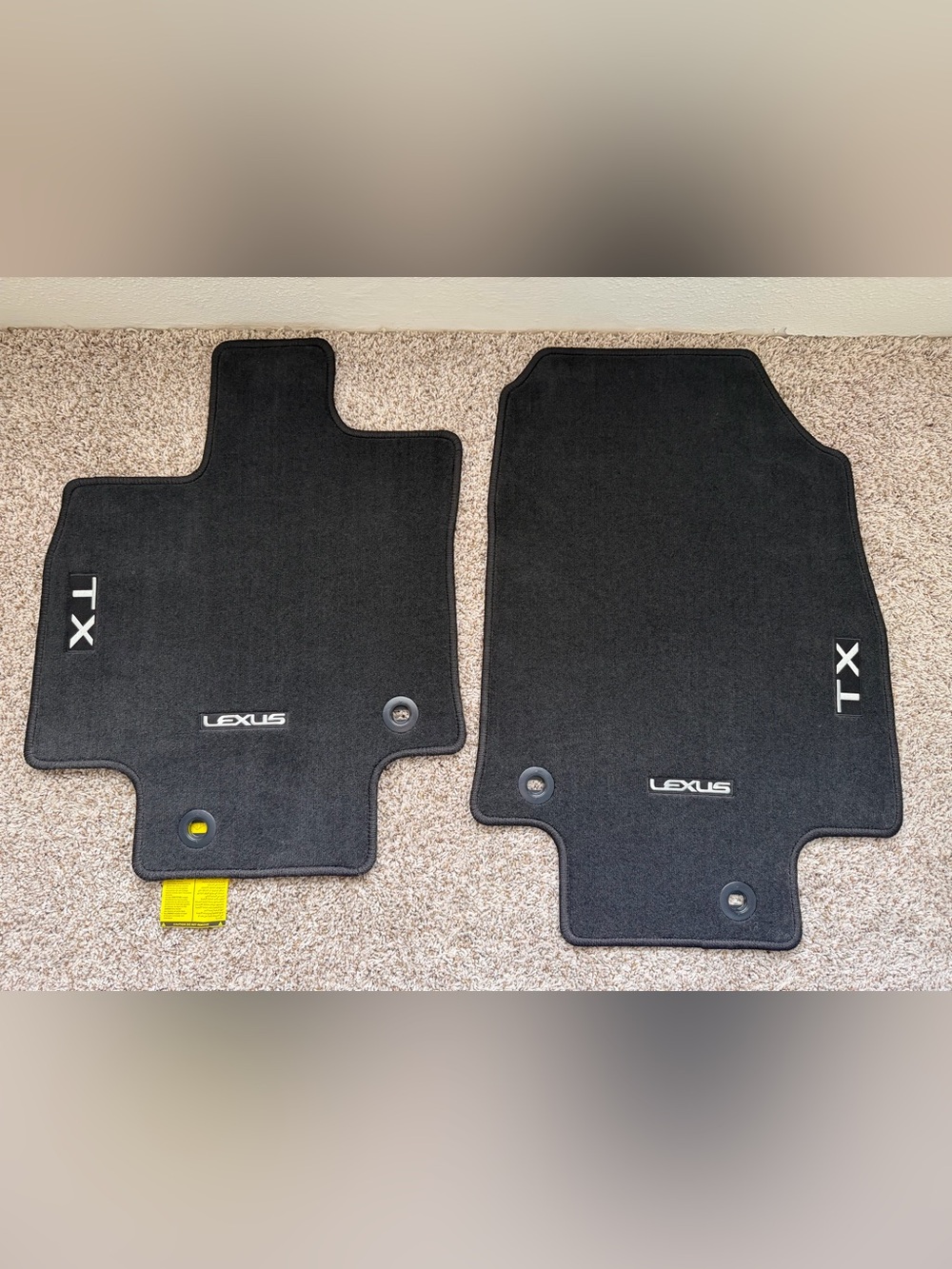Lexus 2024 TX350/TX550 OEM Black Carpet Front Floor Mats 2 Pieces